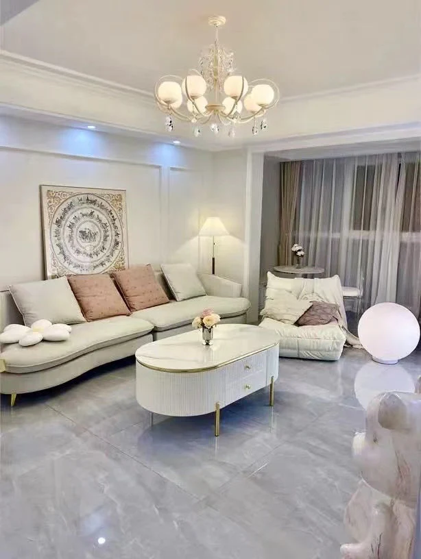 French Modern Minimalist Cream Style Dome Chandelier for Living Room/Bedroom - Image 3