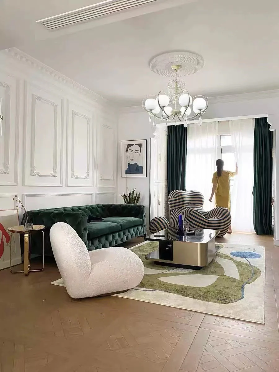 French Modern Minimalist Cream Style Dome Chandelier for Living Room/Bedroom - Image 5