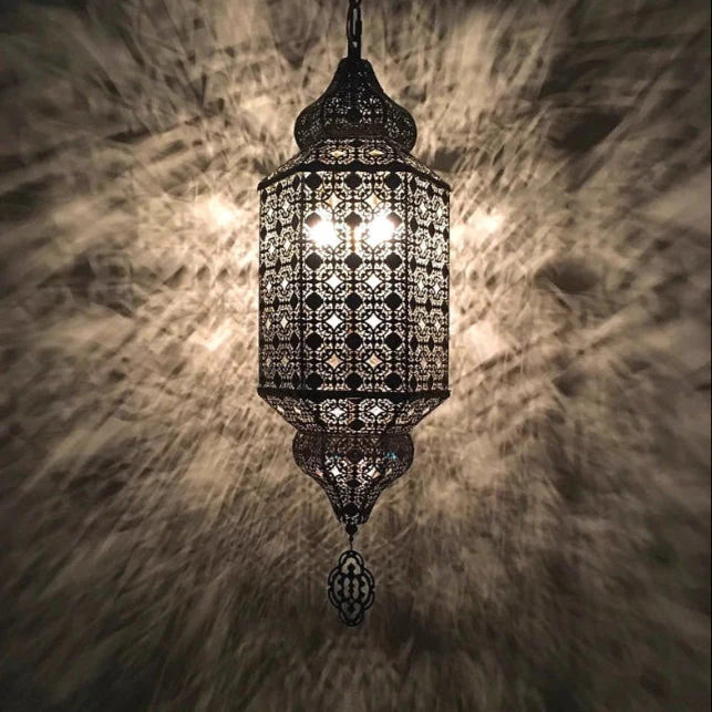 Vintage Characteristic Moroccan Hollow Carved Handmade Pendant Chandelier for Bedroom/Dining Room/Cafe/Hotel/Bar B&B - Image 5