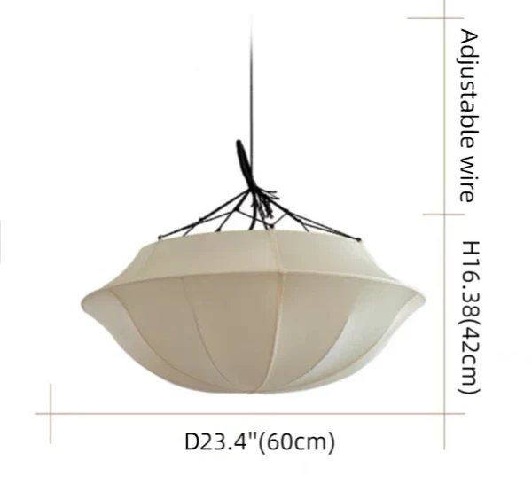 Vintage French Style Cream White Silk Umbrella Chandelier - Image 6