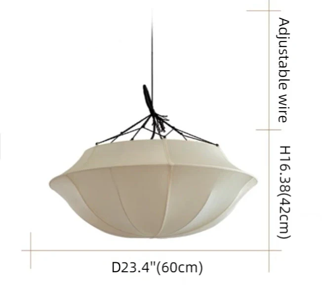 Vintage French Style Cream White Silk Umbrella Chandelier - Image 7