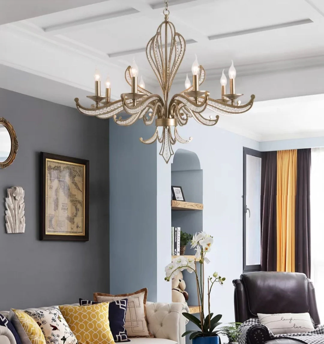 Vintage Style Silver Candle Chandelier for Living Room/Dining Room - Image 4