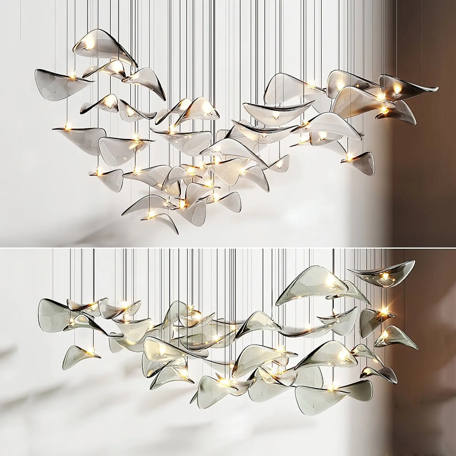 Wave Floating Leaf Chandelier - Image 3
