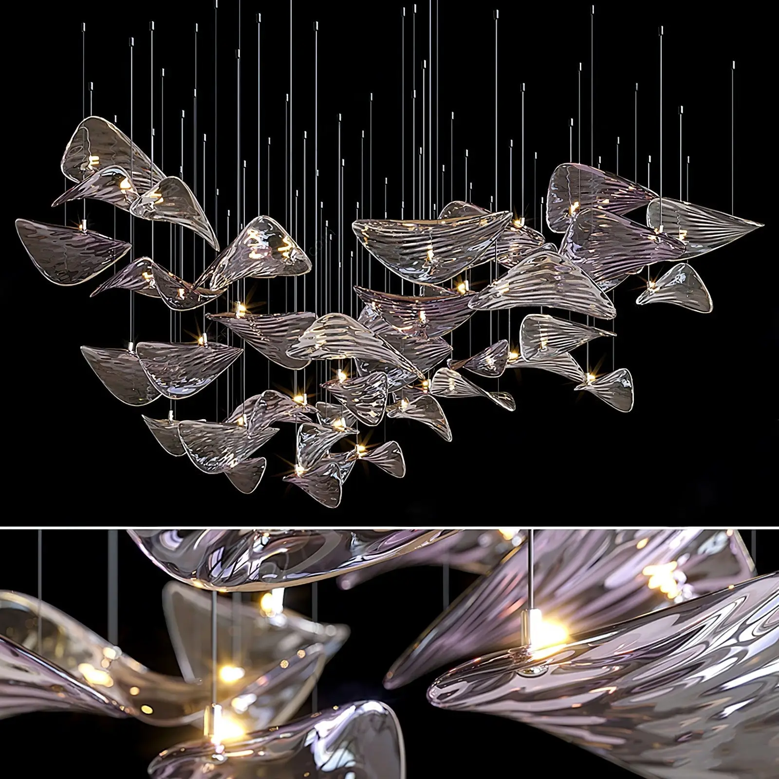 Wave Floating Leaf Chandelier - Image 5