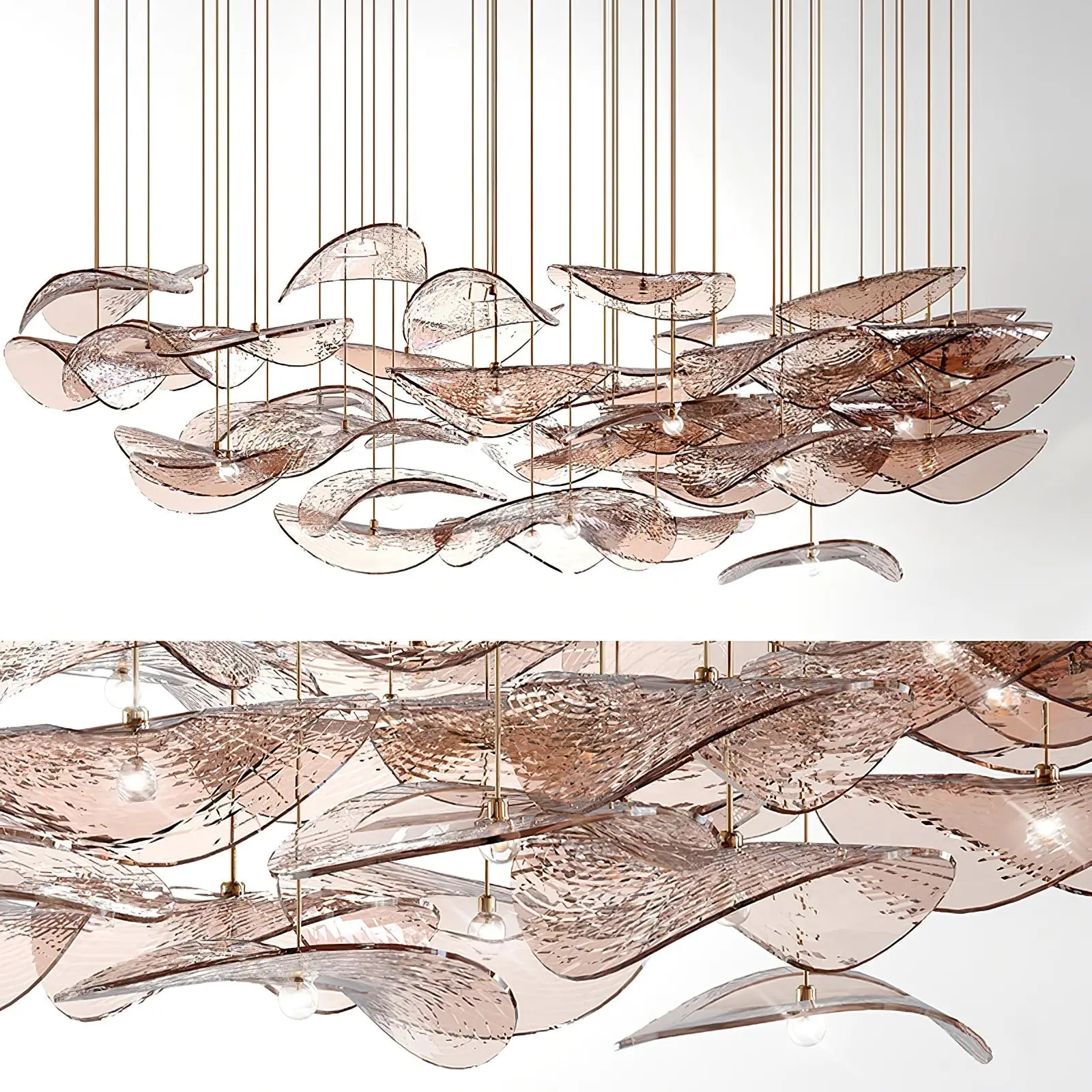 Wave Floating Leaf Chandelier - Image 6
