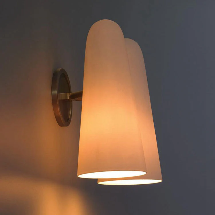 White Porcelain Double Shad Wall Sconce - Image 3