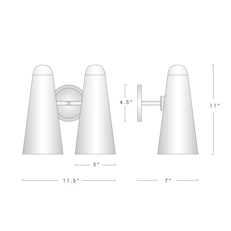 White Porcelain Double Shad Wall Sconce - Image 4
