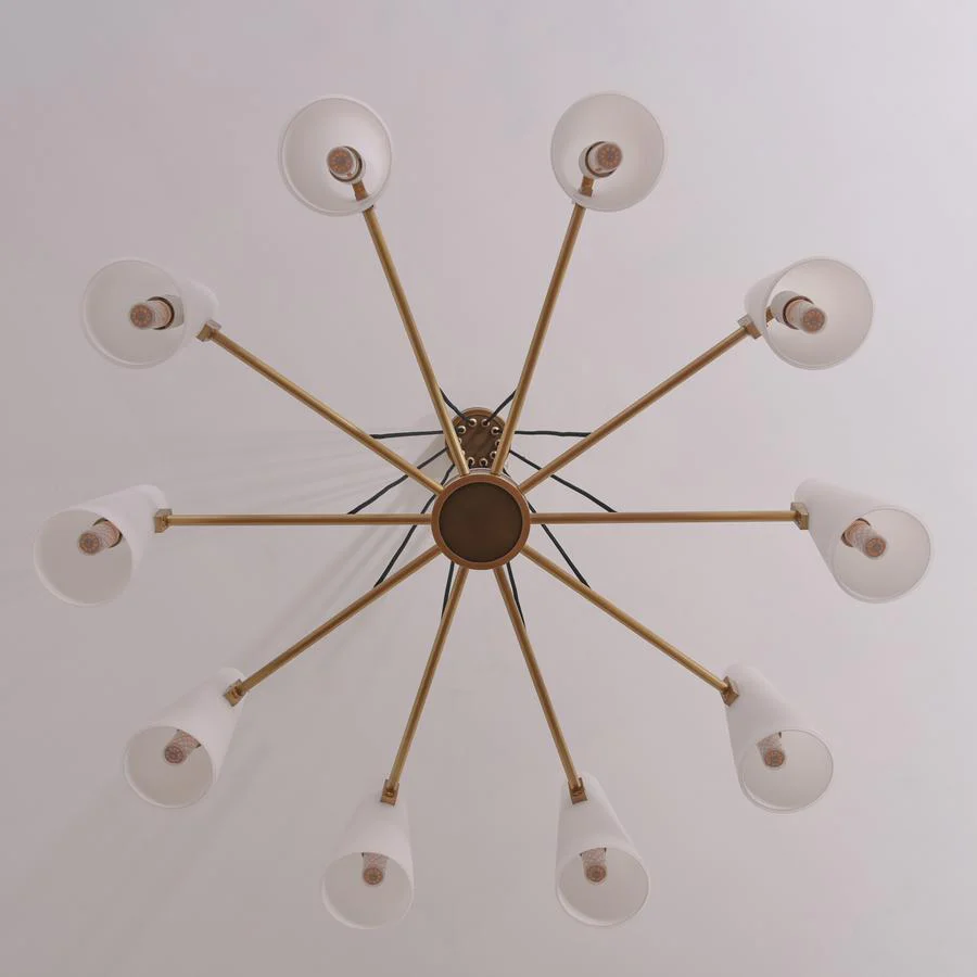 White Porcelain Round Chandelier 10-Lights - Image 5