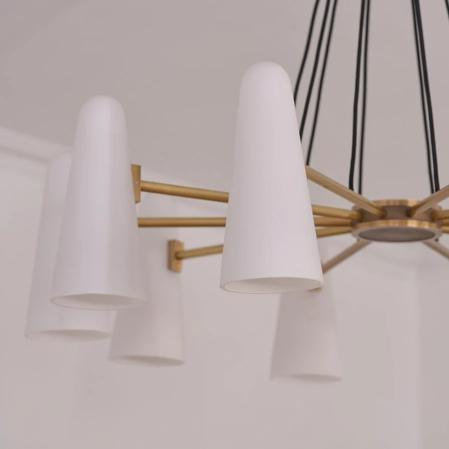 White Porcelain Round Chandelier 10-Lights - Image 8