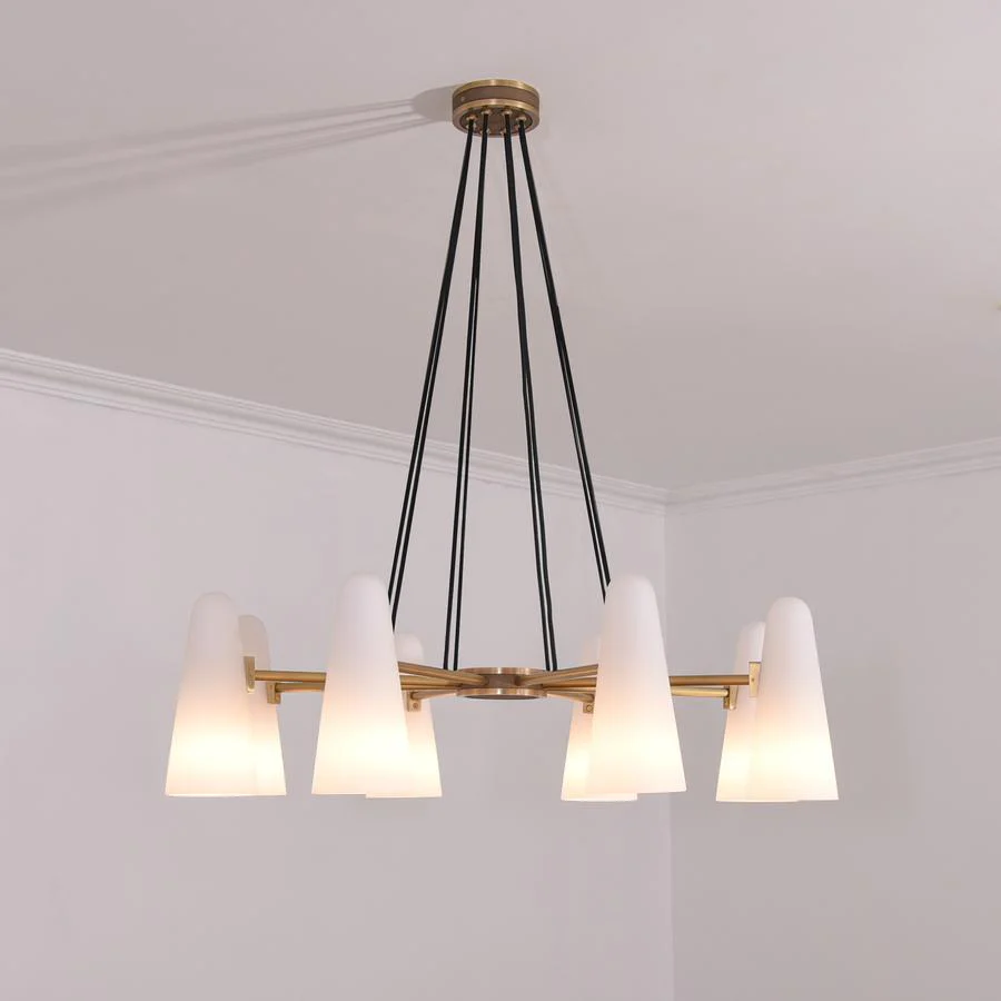 White Porcelain Round Chandelier 8-Lights - Image 2