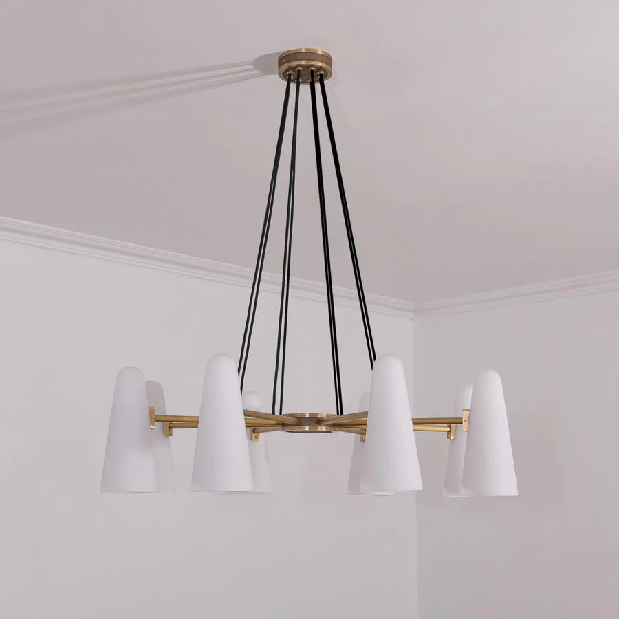 White Porcelain Round Chandelier 8-Lights - Image 3