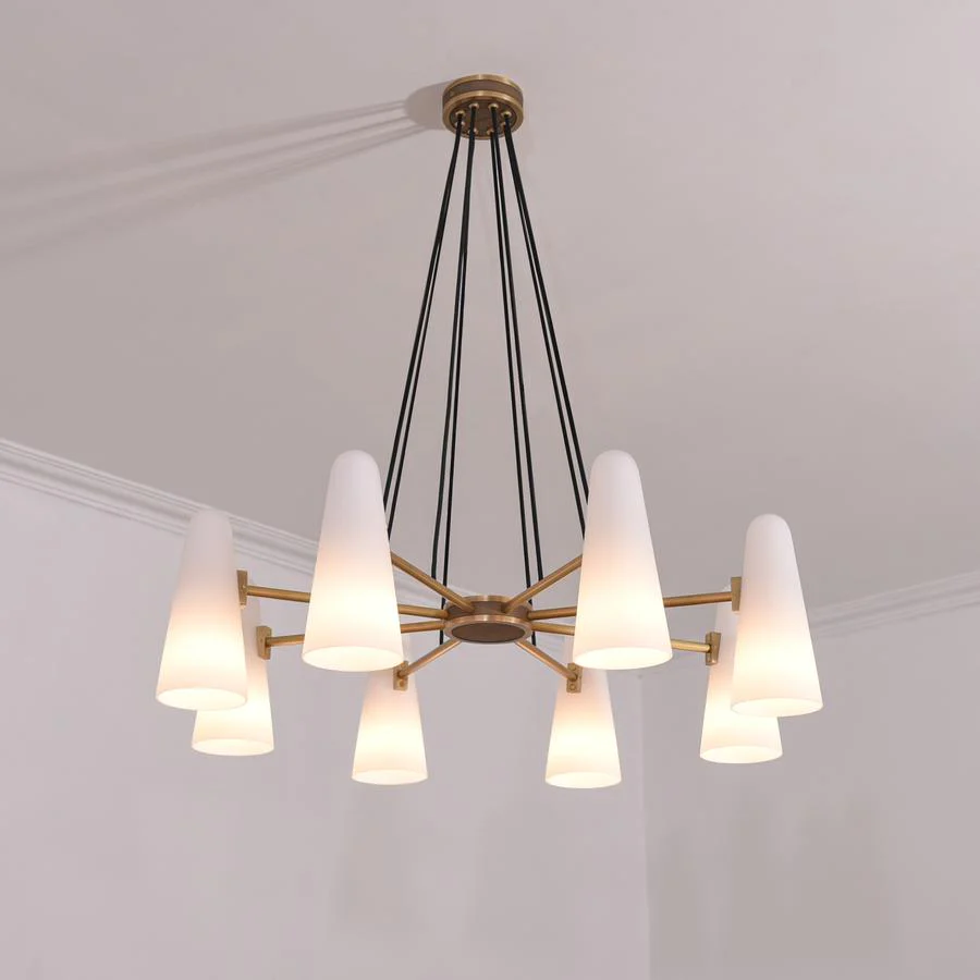 White Porcelain Round Chandelier 8-Lights - Image 6