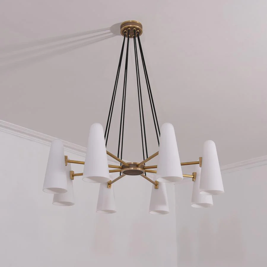 White Porcelain Round Chandelier 8-Lights - Image 7
