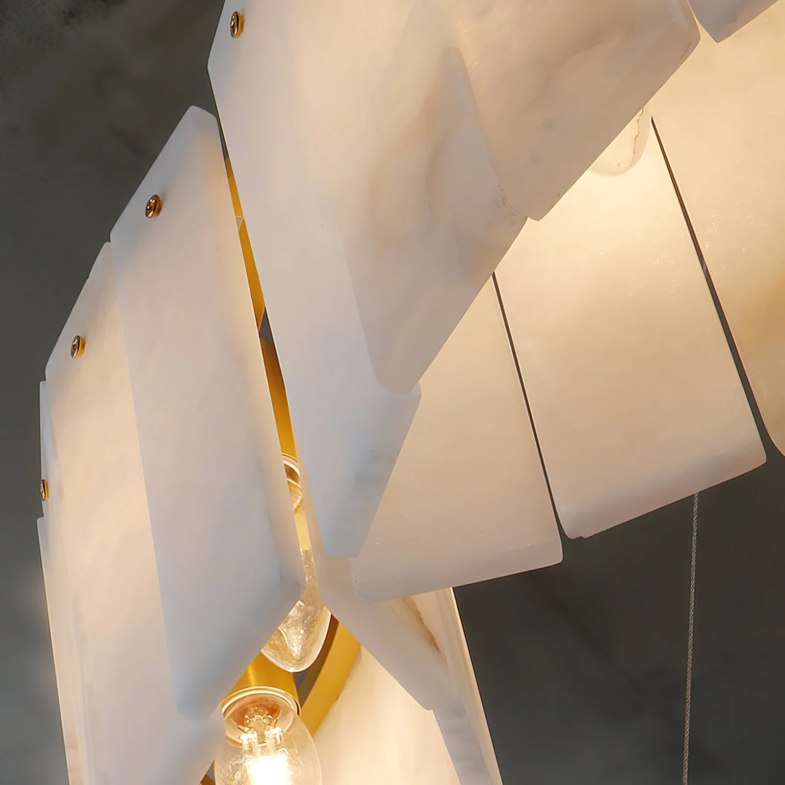 Lysander Modern Two- Tier Alabaster Chandelier Lighting - Image 13