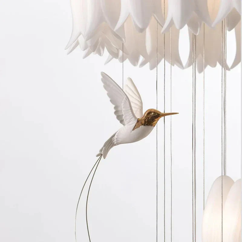 Ceramic Tulip Cascade Staircase Chandelier - Image 8