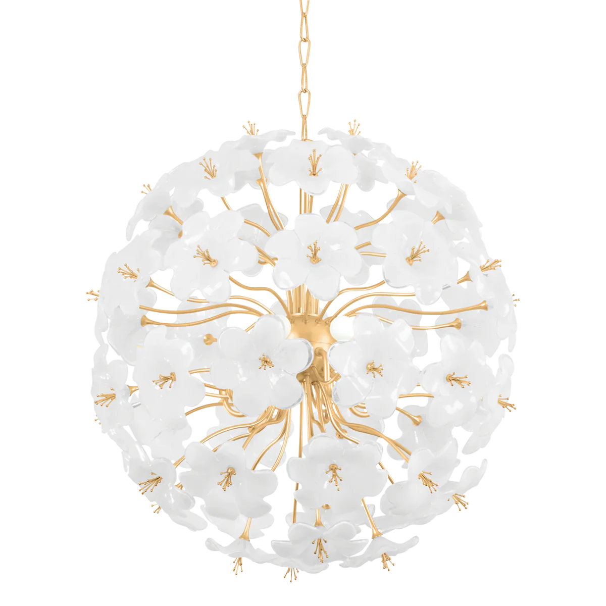 Zoey Flower Glass Ball Pendant Chandelier - Image 2